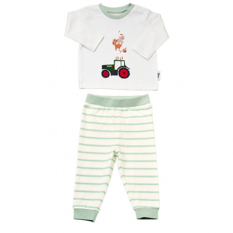 Dětské bavlněné pyžamo Fendt – potisk traktorů a zvířa